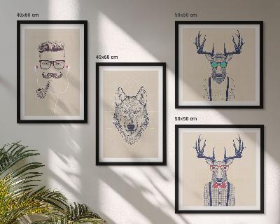 Moderní sada obrazů Stylové portréty zvířat