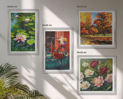 Dekorativní sada obrazů Podzimní barvy Lily Pond