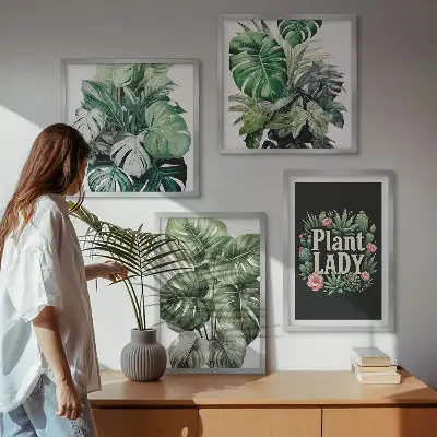 Dekorativní sada obrazů tropické rostliny Plant Lady