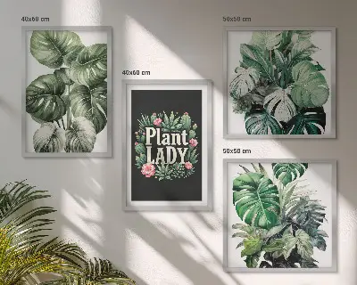 Dekorativní sada obrazů tropické rostliny Plant Lady