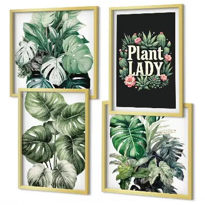 Dekorativní sada obrazů tropické rostliny Plant Lady