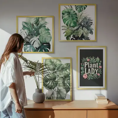 Dekorativní sada obrazů tropické rostliny Plant Lady