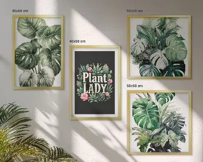 Dekorativní sada obrazů tropické rostliny Plant Lady