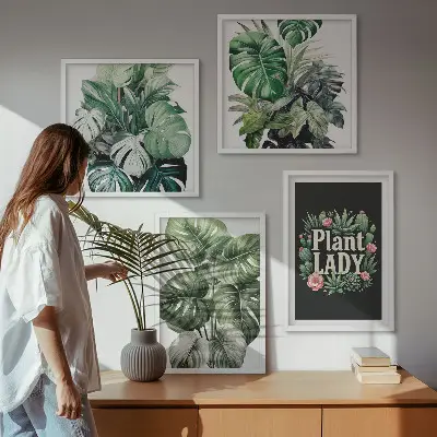 Dekorativní sada obrazů tropické rostliny Plant Lady