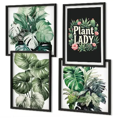 Dekorativní sada obrazů tropické rostliny Plant Lady