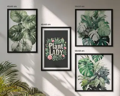 Dekorativní sada obrazů tropické rostliny Plant Lady