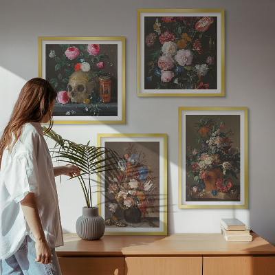 Moderní sada obrazů Květinové kompozice ve vázách