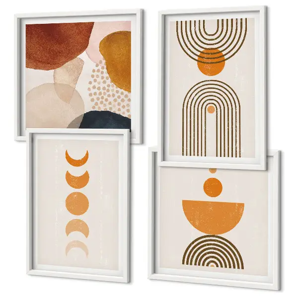 Moderní sada obrazů v boho minimalistickém stylu