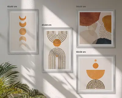 Moderní sada obrazů v boho minimalistickém stylu