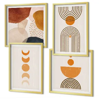 Moderní sada obrazů v boho minimalistickém stylu
