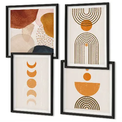 Moderní sada obrazů v boho minimalistickém stylu