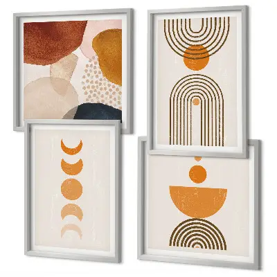 Moderní sada obrazů v boho minimalistickém stylu