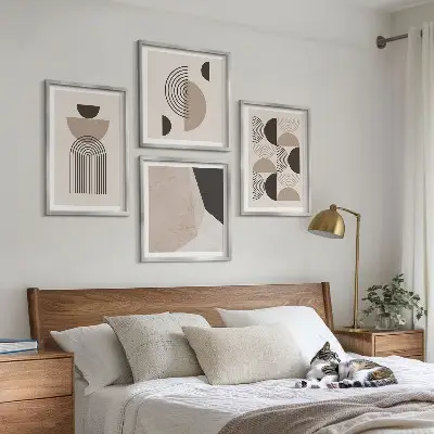 Abstraktní geometrické vzory moderní sada obrazů