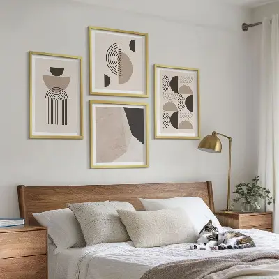 Abstraktní geometrické vzory moderní sada obrazů