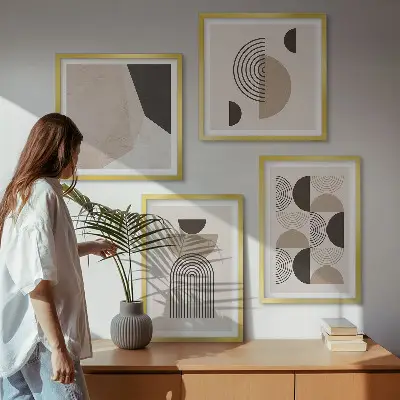 Abstraktní geometrické vzory moderní sada obrazů