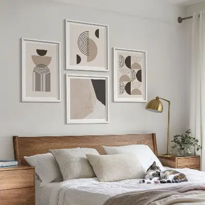 Abstraktní geometrické vzory moderní sada obrazů