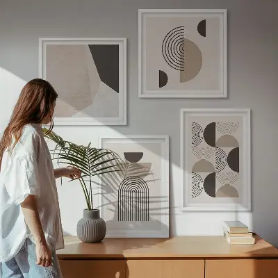 Abstraktní geometrické vzory moderní sada obrazů