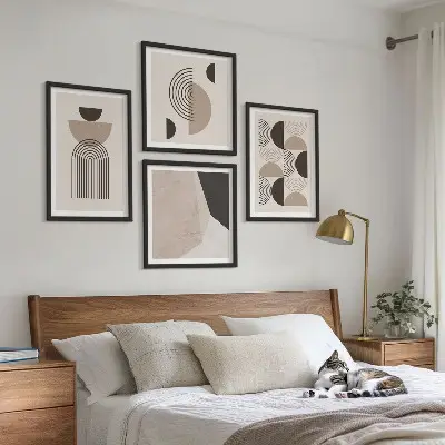 Abstraktní geometrické vzory moderní sada obrazů