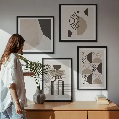 Abstraktní geometrické vzory moderní sada obrazů