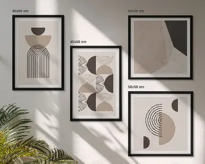 Abstraktní geometrické vzory moderní sada obrazů