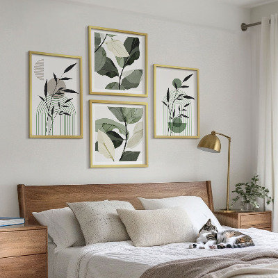 Moderní sada obrazů Boho rostlinné kompozice