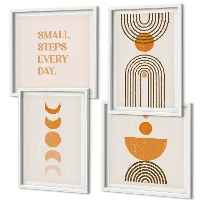 Dekorativní sada obrazů minimalistické boho vzory