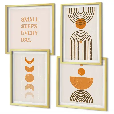 Dekorativní sada obrazů minimalistické boho vzory