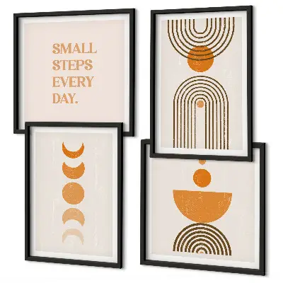 Dekorativní sada obrazů minimalistické boho vzory