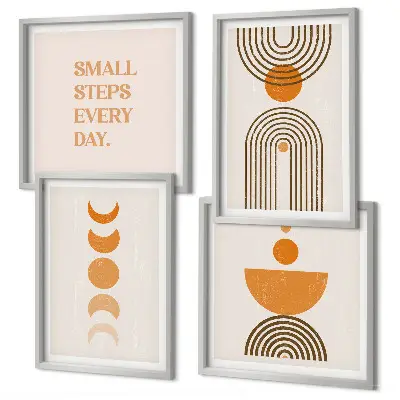 Dekorativní sada obrazů minimalistické boho vzory