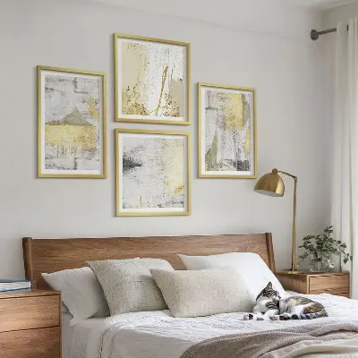 Abstraktní minimalistické vzory moderní sada obrazů