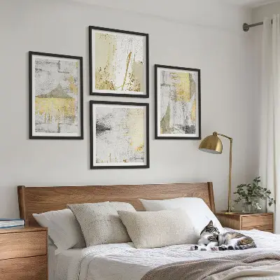 Abstraktní minimalistické vzory moderní sada obrazů