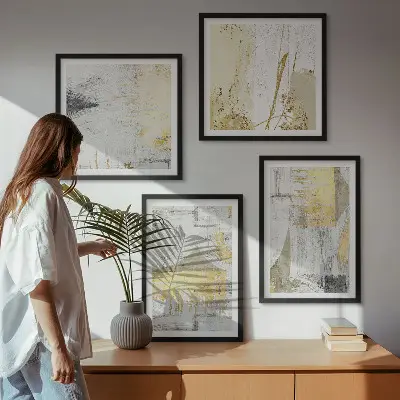 Abstraktní minimalistické vzory moderní sada obrazů