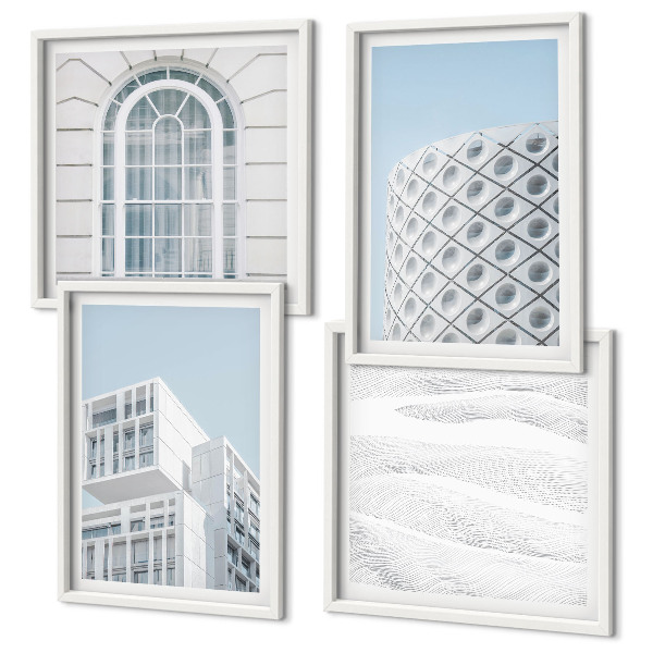 Dekorativní sada obrazů Geometrie moderní architektury