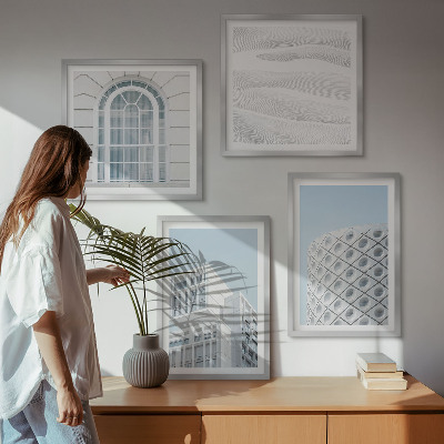 Dekorativní sada obrazů Geometrie moderní architektury
