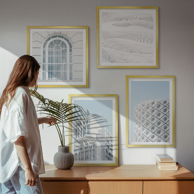 Dekorativní sada obrazů Geometrie moderní architektury