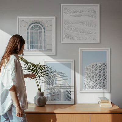 Dekorativní sada obrazů Geometrie moderní architektury