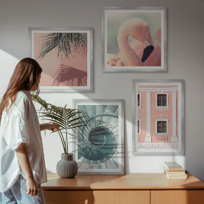 Dekorativní sada obrazů Architektonické pastelové vzory
