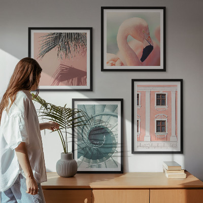 Dekorativní sada obrazů Architektonické pastelové vzory