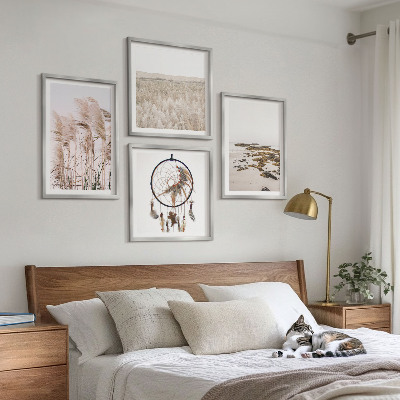 Moderní sada obrazů Plážová travnatá pole v boho stylu