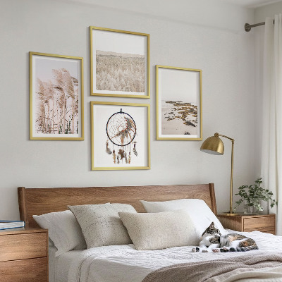 Moderní sada obrazů Plážová travnatá pole v boho stylu