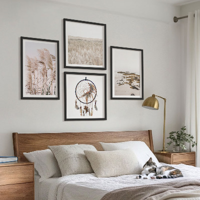 Moderní sada obrazů Plážová travnatá pole v boho stylu
