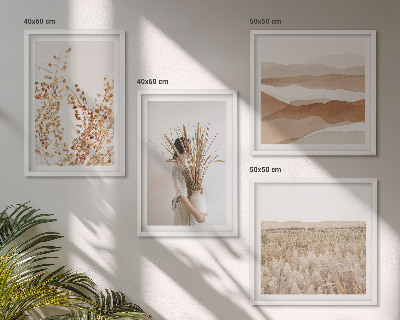 Moderní sada obrazů Rostlinné motivy v boho stylu