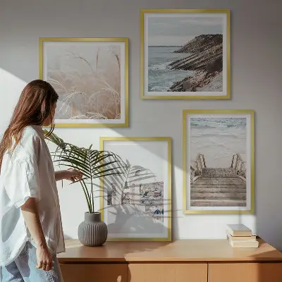 Dekorativní sada obrazů mořská architektura Santorini