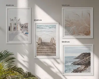Dekorativní sada obrazů mořská architektura Santorini