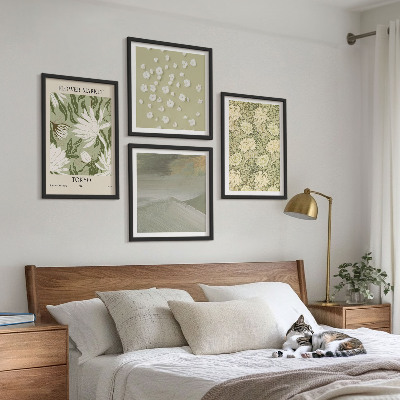 Moderní sada obrazů Květinové abstrakce v boho stylu
