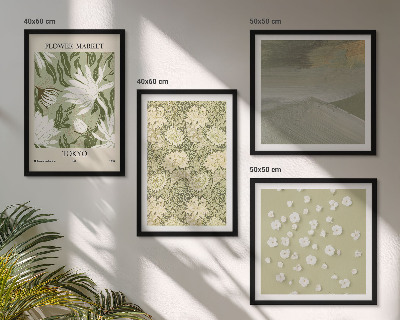 Moderní sada obrazů Květinové abstrakce v boho stylu