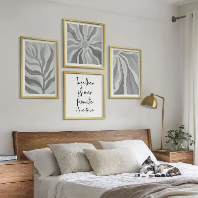 Moderní sada obrazů ilustrace květinových pastelových vzorů