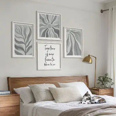 Moderní sada obrazů ilustrace květinových pastelových vzorů