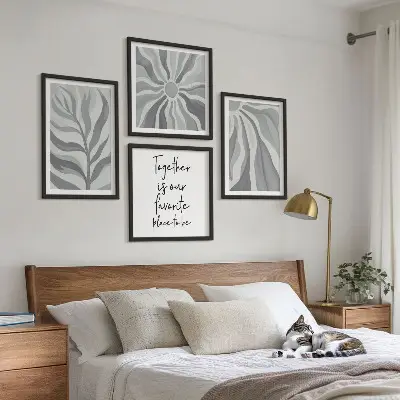 Moderní sada obrazů ilustrace květinových pastelových vzorů