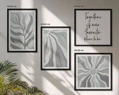 Moderní sada obrazů ilustrace květinových pastelových vzorů